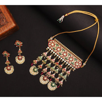 Multicolor Best Traditional Handcrafted Designed Necklace for Women | Buy This Necklace Online from Mekkna