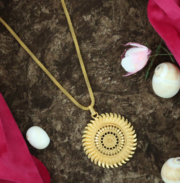 Mekkna Women's Pride Traditional Gold-Plated Pendent set | Buy This Pendent Online from Mekkna 